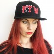 Dragstrip Kustom Red Thread 3d embroidery FTW Snap Back